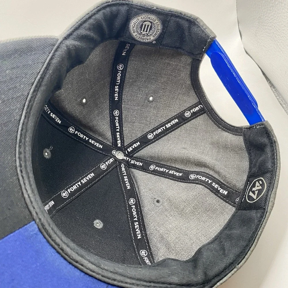 Memphis Tigers Hat 47‎ Brand Snapback Captain Gray Flat bill VGC Cleaned